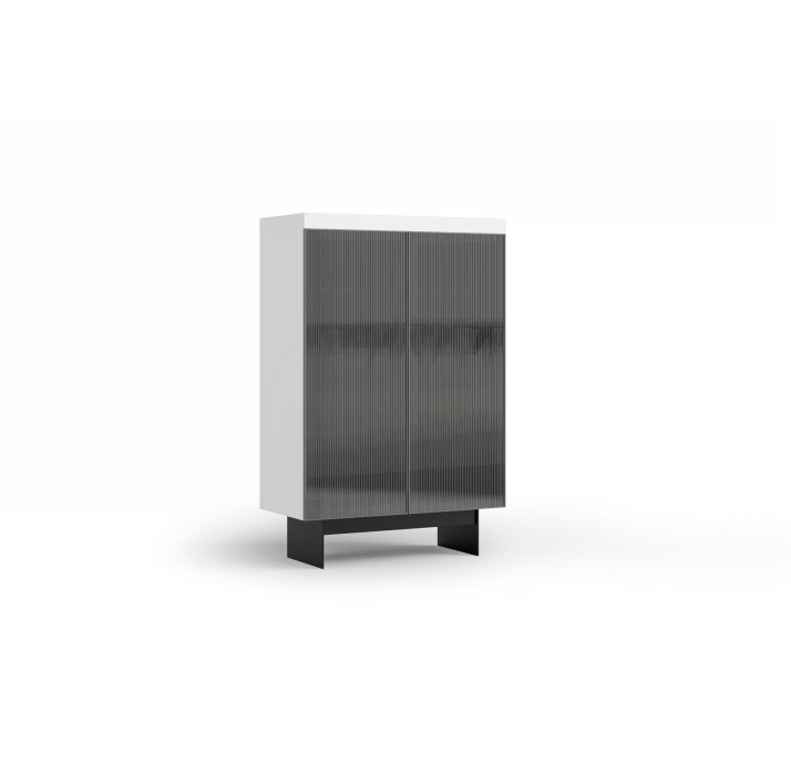 Комод ORIT BUFFET CREAM CREAM Transparent glass 110X51X160 СМ. (NRM05901)