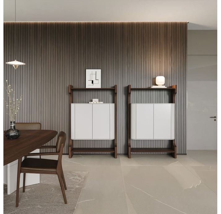 Комод BARBARA BUFFET AMERICAN WALNUT CREAM CREAM 107X45X160 СМ. (NRM05899)