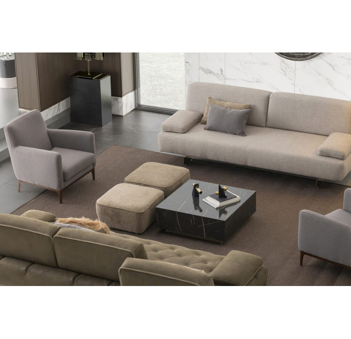 Пуф DORIA POUF 58X58X32 см. MEGASOFT M905 (NRM05950)