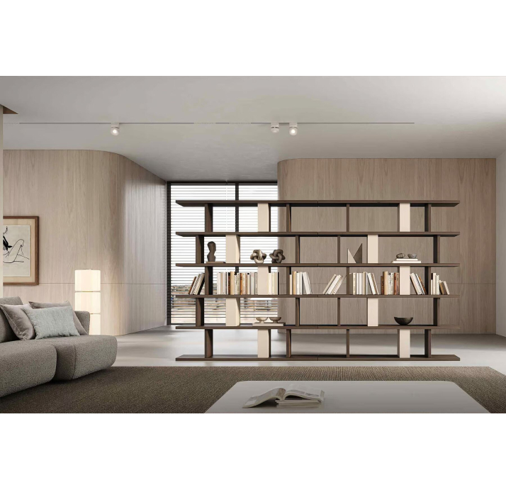 Стеллаж прямой HANNA BOOKSHELF WALNUT WALNUT  180X40X205 СМ. (NRM05971)