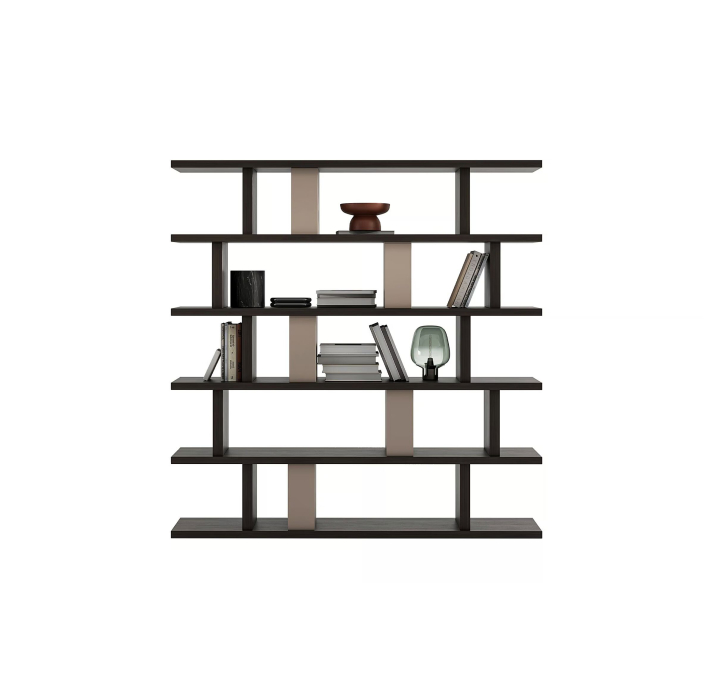 Стеллаж прямой HANNA BOOKSHELF WALNUT WALNUT  180X40X205 СМ. (NRM05971)