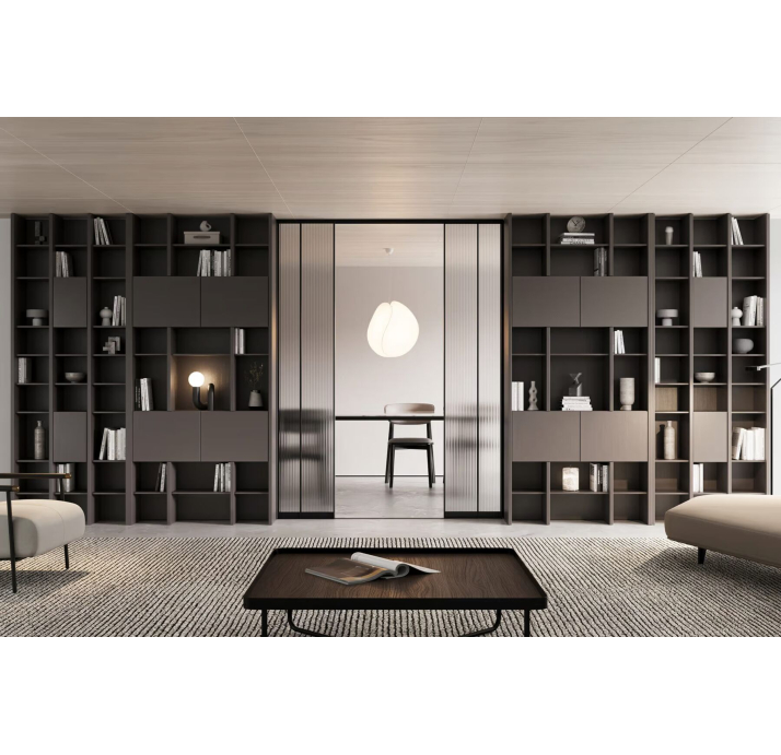 Стеллаж прямой SIENA BOOKSHELF FUME FUME  90X32X278 СМ. (NRM05975)