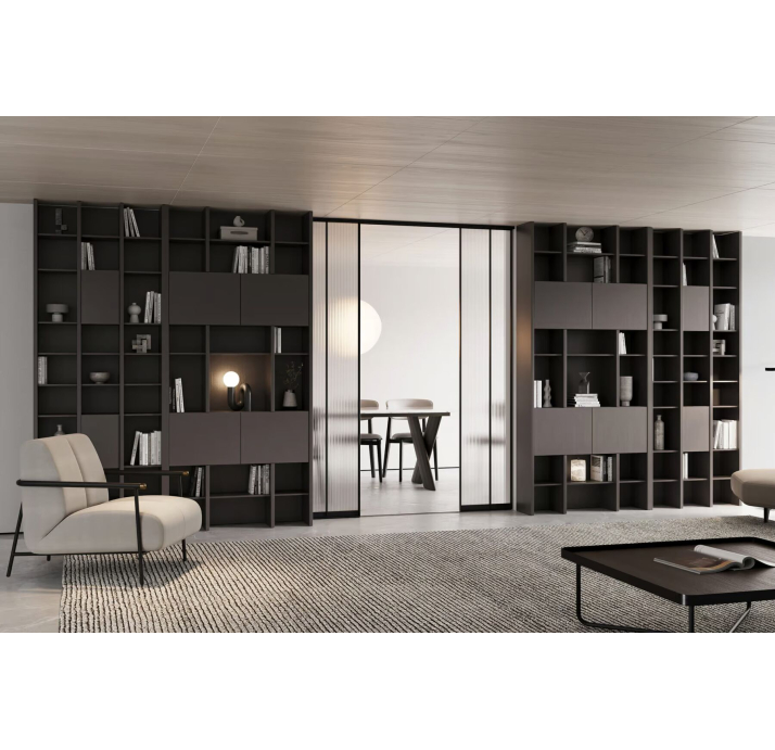 Стеллаж прямой SIENA BOOKSHELF FUME FUME  90X32X278 СМ. (NRM05975)