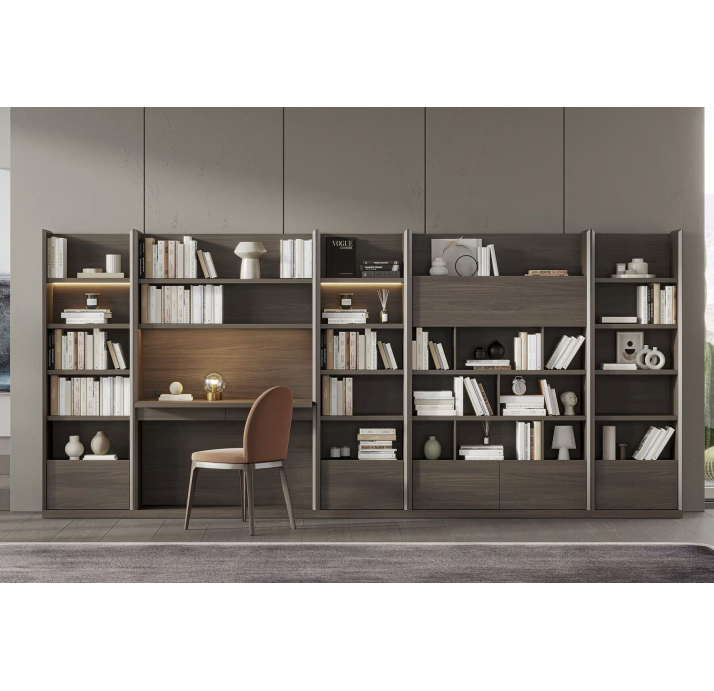 Стеллаж прямой ARAGON BOOKSHELF WALNUT WALNUT  60X32X214 СМ. (NRM05977)
