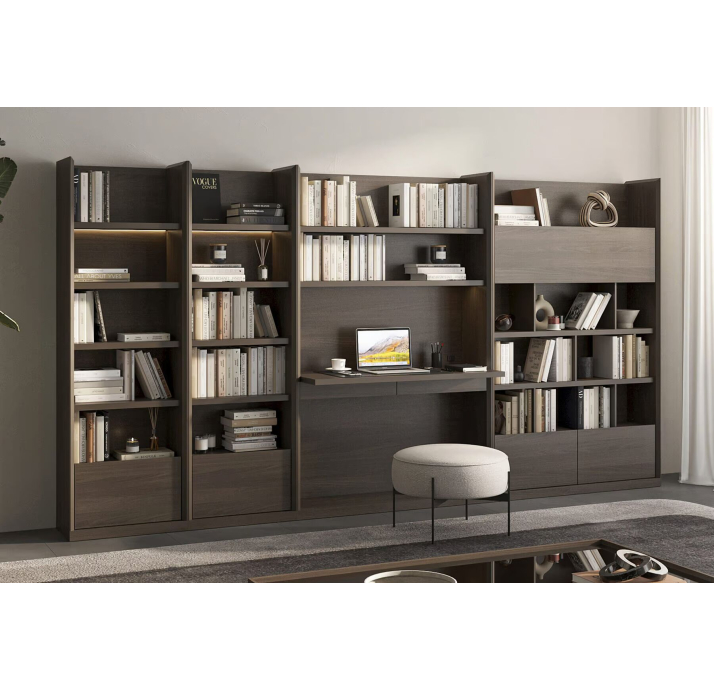 Стеллаж прямой ARAGON BOOKSHELF WALNUT WALNUT  60X32X214 СМ. (NRM05977)