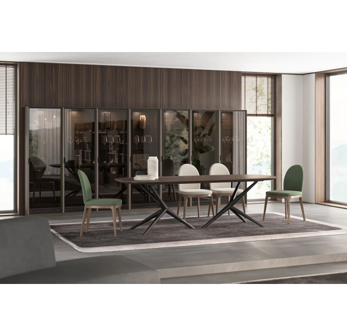 Стеллаж прямой ARAGON BOOKSHELF WALNUT WALNUT AMERICAN WALNUT 120X32X214 СМ. (NRM05979)