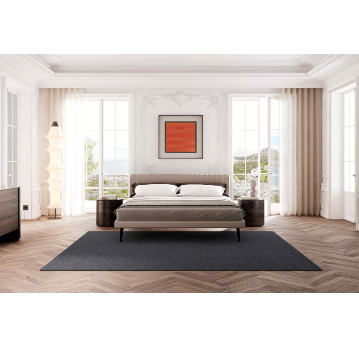 Тумба прикроватная MAYA NIGHTSTAND Natural walnut GREY MARBLE  52X52X48 СМ. (NRM06014)