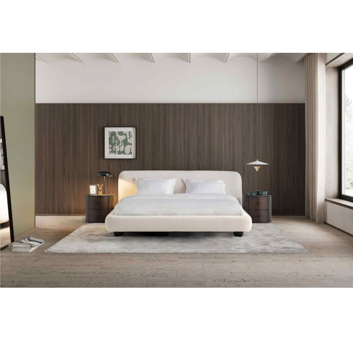 Тумба прикроватная MAYA NIGHTSTAND Natural walnut GREY MARBLE  52X52X48 СМ. (NRM06014)