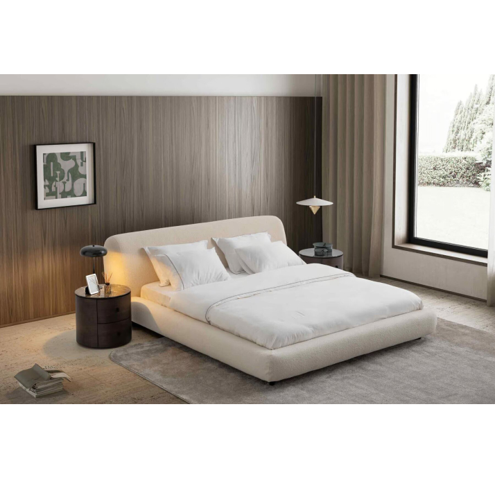 Тумба прикроватная MAYA NIGHTSTAND Natural walnut GREY MARBLE  52X52X48 СМ. (NRM06014)