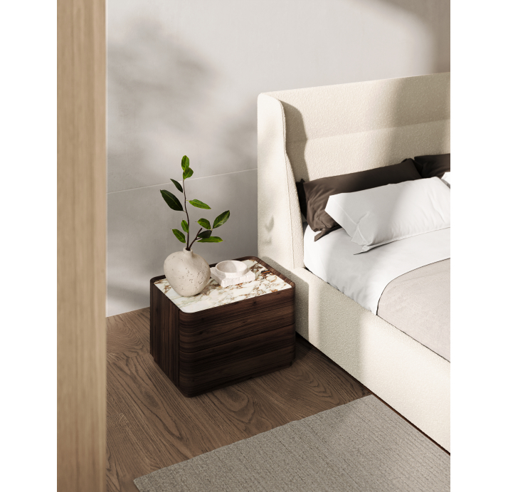 Тумба прикроватная TRIPOLI NIGHTSTAND WALNUT CREAM  62X48X39 СМ. (NRM06016)