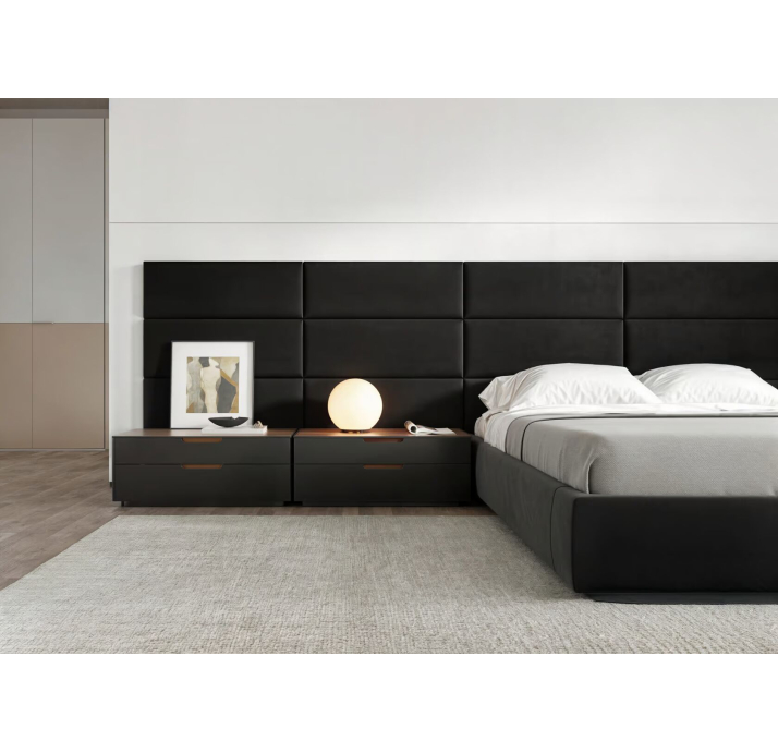 Тумба прикроватная MONTE ROSA NIGHTSTAND BLACK WALNUT  65X47X37 СМ. (NRM06019)