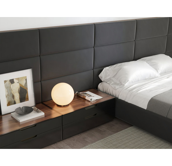 Тумба прикроватная MONTE ROSA NIGHTSTAND BLACK WALNUT  65X47X37 СМ. (NRM06019)