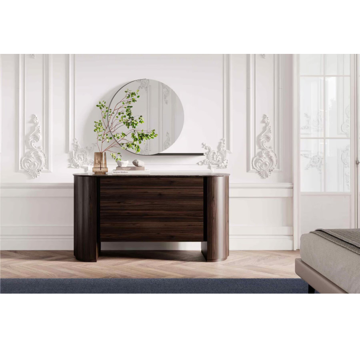 Комод MAYA DRESSER WALNUT GREY MARBLE AMERICAN WALNUT 152X57X81 СМ. (NRM06027)