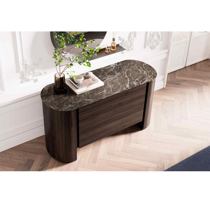 Комод MAYA DRESSER WALNUT GREY MARBLE AMERICAN WALNUT 152X57X81 СМ. (NRM06027)