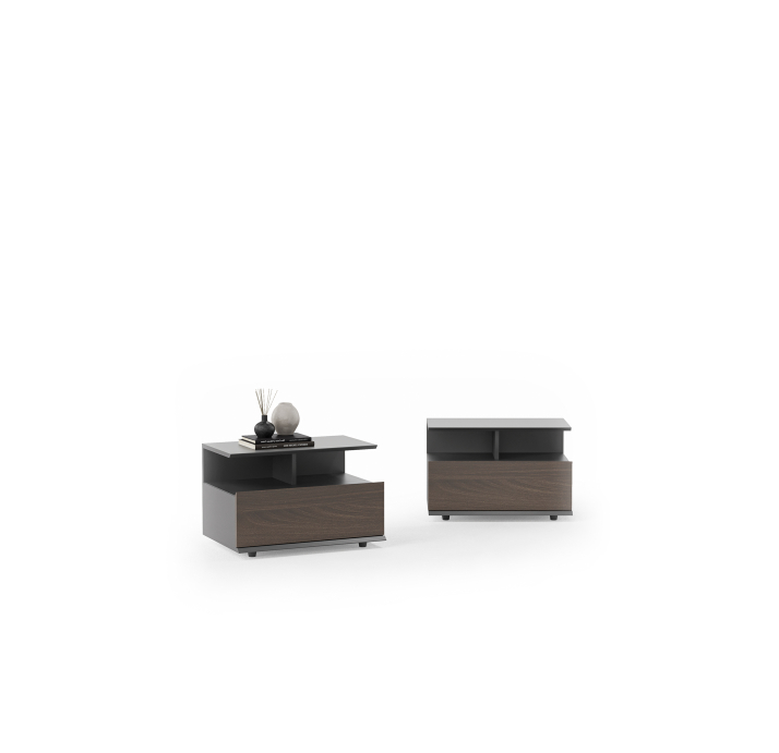 Тумба прикроватная ARGENTA NIGHTSTAND WALNUT WALNUT  65X45X42 СМ. (NRM06021)