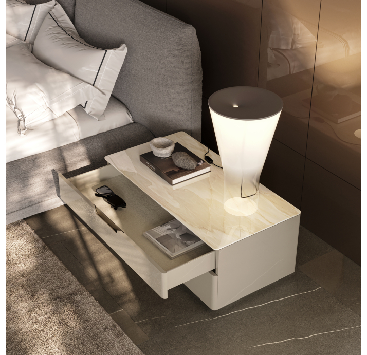 Тумба прикроватная MONTE ROSA NIGHTSTAND CREAM REVE DE REY PERLA  90X47X37 СМ. (NRM06018)