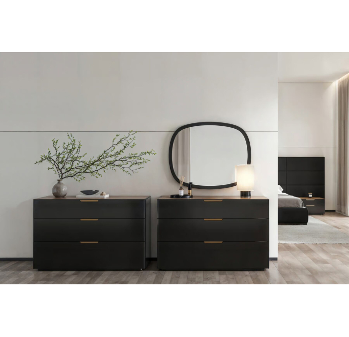 Комод MONTE ROSA DRESSER BLACK WALNUT BLACK 120X47X79 СМ. (NRM06032)