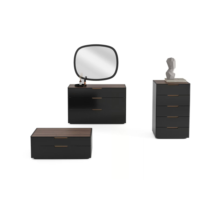 Комод MONTE ROSA DRESSER BLACK WALNUT BLACK 120X47X79 СМ. (NRM06032)