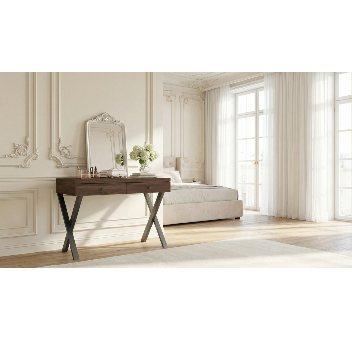 Туалетный столик ALFA DRESSER BROWN BROWN  100X50X77 СМ. (NRM06039)