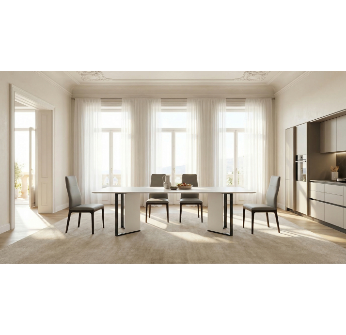 Стол обеденный ORIT DINING TABLE WHITE WHITE  206X103X75 СМ. (NRM06089)