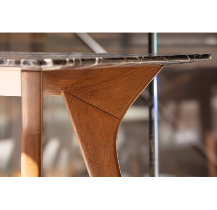 Консоль напольная 68 CONSOLE TABLE Marble Rivera Rivera marble AMERICAN WALNUT 110X48,5X79 СМ. (FUG0