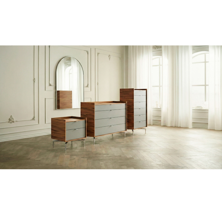 Тумба прикроватная MEST NIGHTSTAND Natural walnut Natural walnut Matte LK17 Brown 52X48X55 СМ. (FUG0