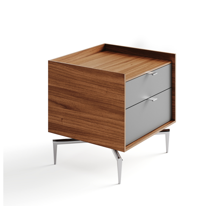 Тумба прикроватная MEST NIGHTSTAND Natural walnut Natural walnut Matte LK17 Brown 52X48X55 СМ. (FUG0