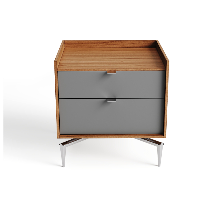 Тумба прикроватная MEST NIGHTSTAND Natural walnut Natural walnut Matte LK17 Brown 52X48X55 СМ. (FUG0