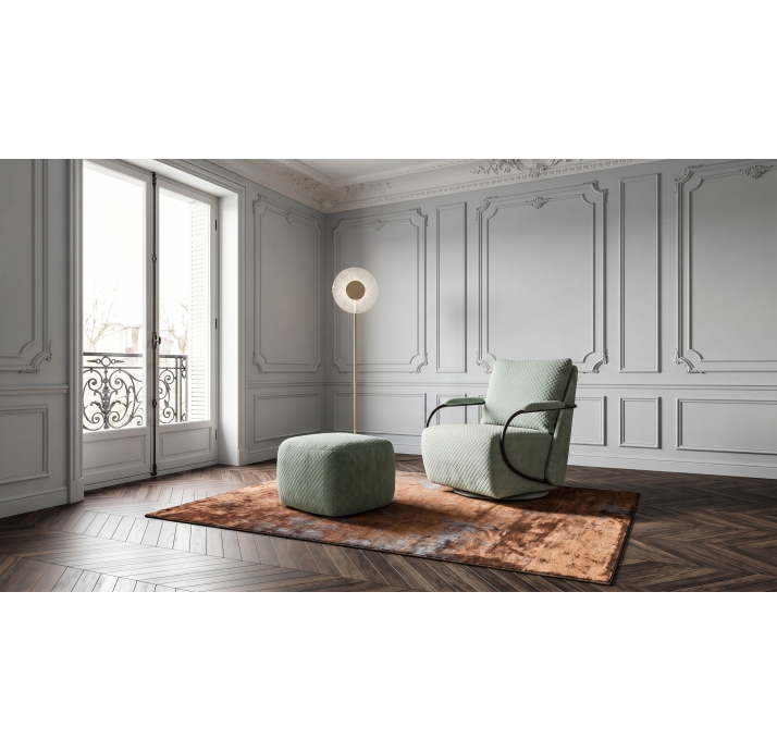Кресло HUGO C75C/BUBBLE JADE/01BL BLACK/