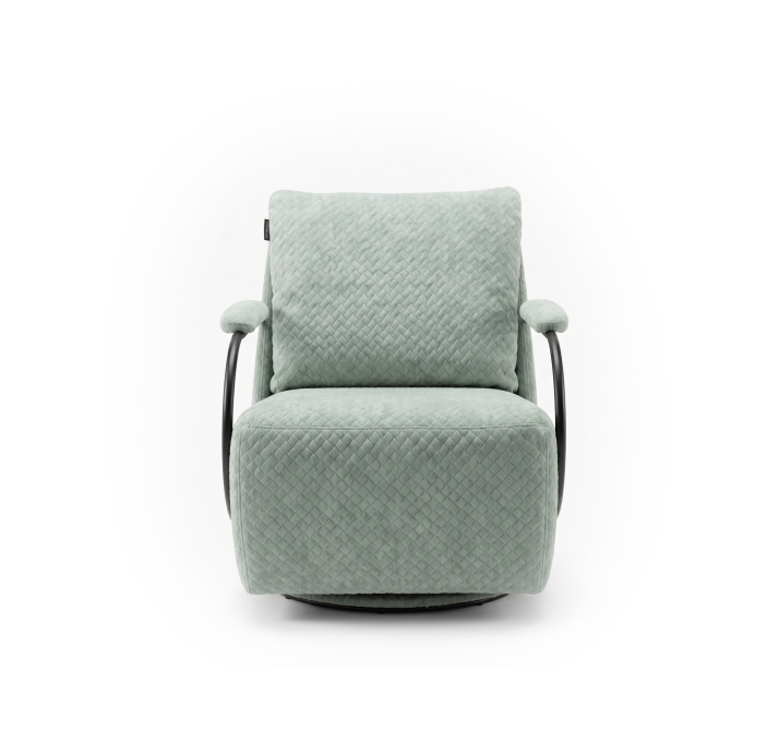 Кресло HUGO C75C/BUBBLE JADE/01BL BLACK/