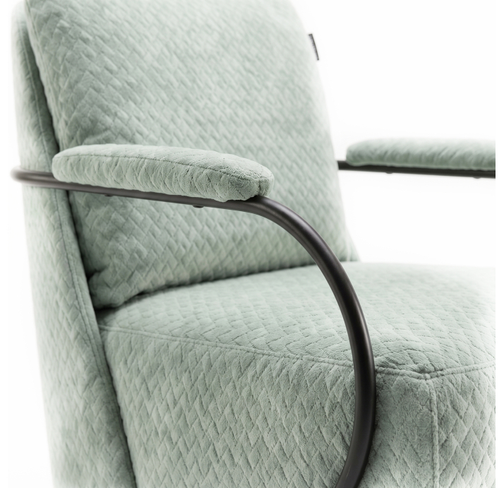 Кресло HUGO C75C/BUBBLE JADE/01BL BLACK/