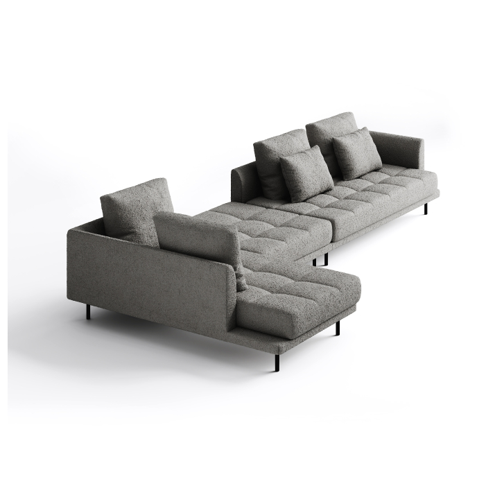 Диван LEMME 192-402-102B/74/STELLA Stella Crystal/Утопающий/h 17 металл/