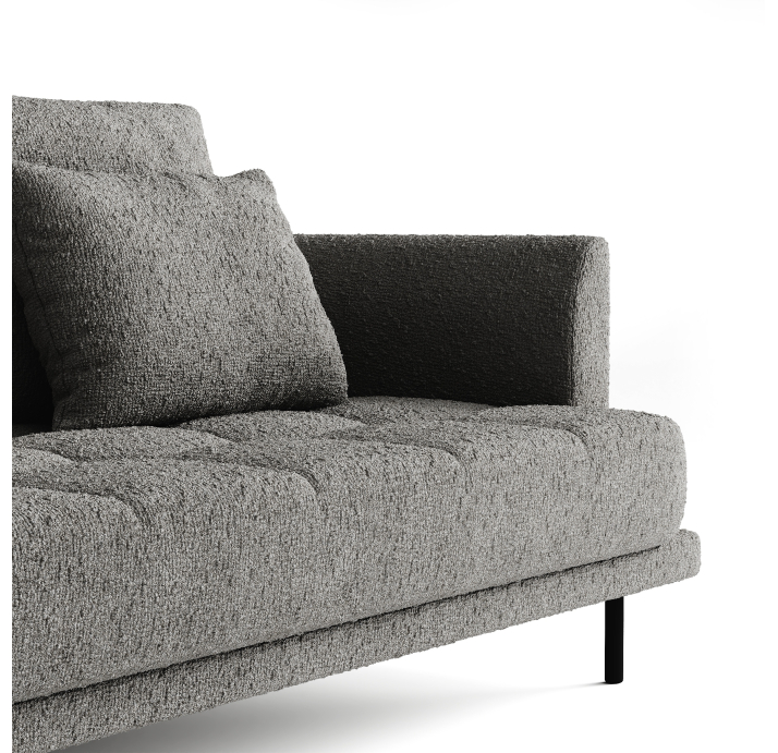 Диван LEMME 192-402-102B/74/STELLA Stella Crystal/Утопающий/h 17 металл/