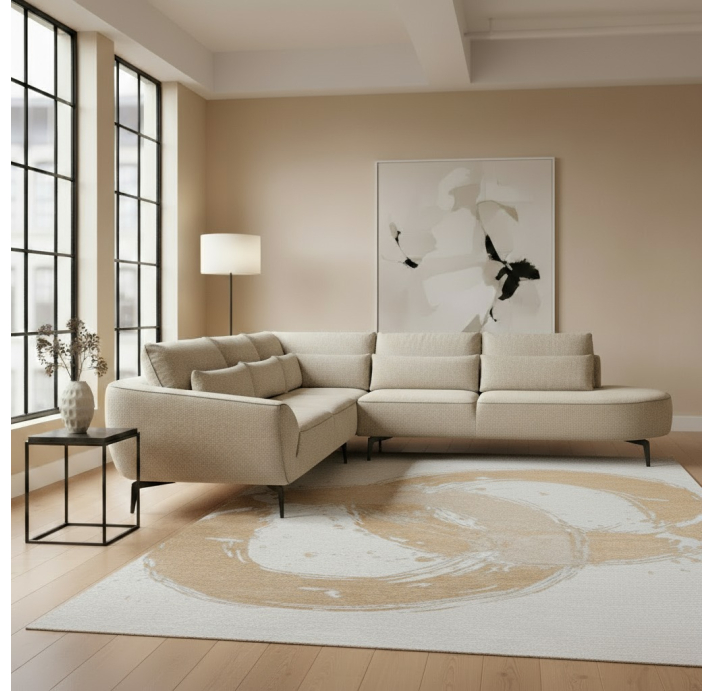 Диван BORRA B100-300-170S/RAMIRO CREAM/BULTEX/01 BLACK/