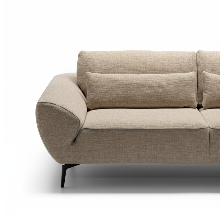 Диван BORRA B100-300-170S/RAMIRO CREAM/BULTEX/01 BLACK/