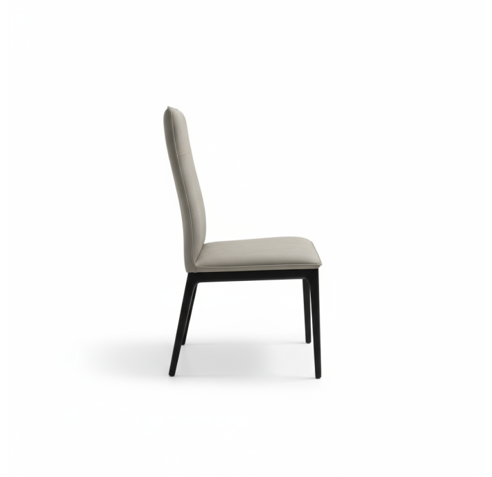 Стул интерьерный NOVARRO CHAIR MASSA 610 LIGHT GREY  BLACK MATTE (NRM06181)