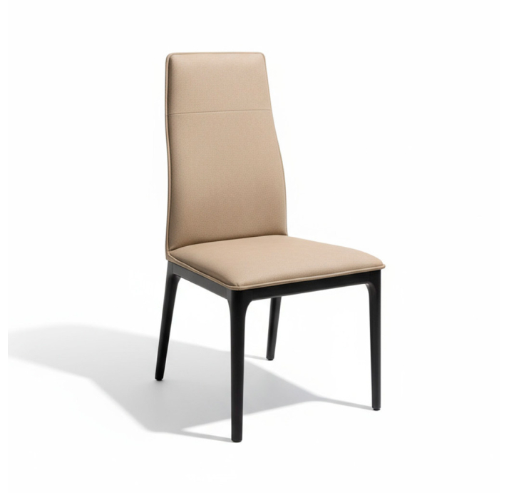 Стул интерьерный NOVARRO CHAIR MASSA 620 MINK  BLACK MATTE (NRM06182)