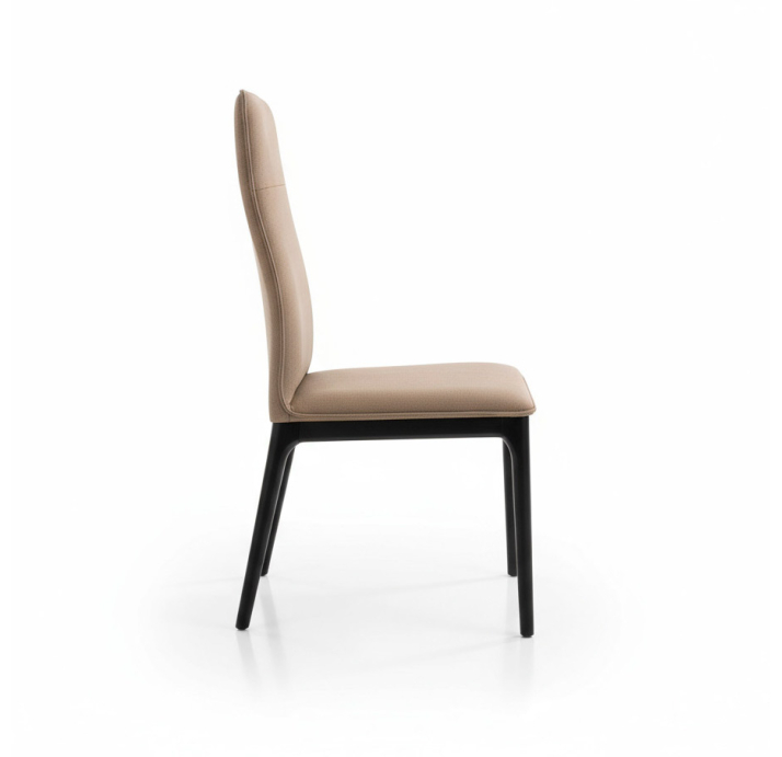 Стул интерьерный NOVARRO CHAIR MASSA 620 MINK  BLACK MATTE (NRM06182)
