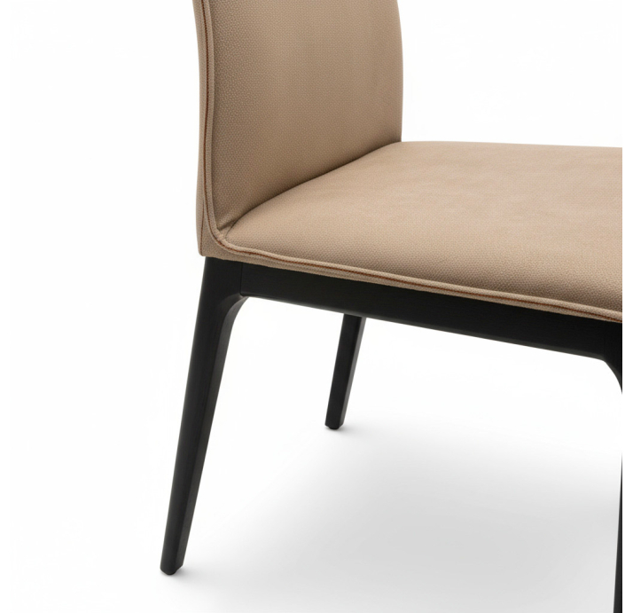 Стул интерьерный NOVARRO CHAIR MASSA 620 MINK  BLACK MATTE (NRM06182)