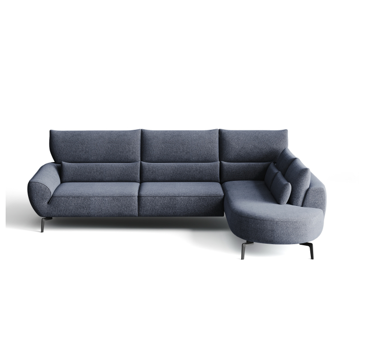 Диван BORRA B100-300-170S/ALVARO MARINE/BULTEX/01 BLACK/