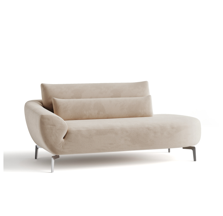 Диван BORRA B100-190-100T/NOBLESSE GREGE/HR40/01BR BRUSHED/