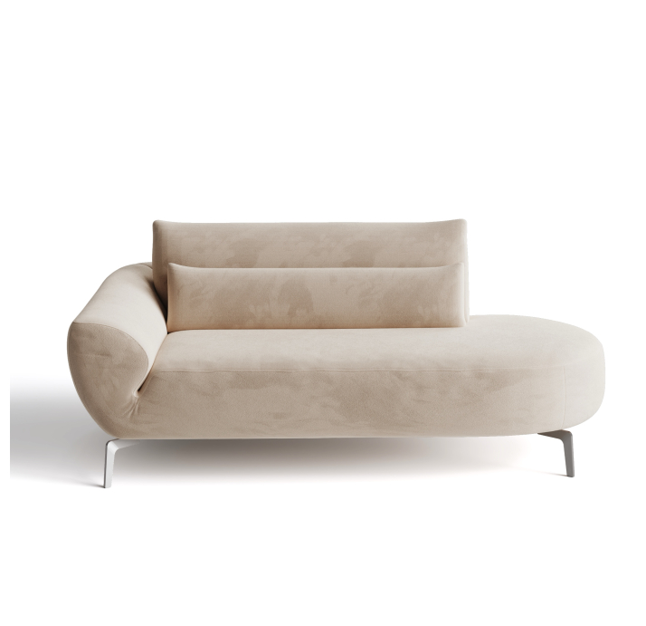 Диван BORRA B100-190-100T/NOBLESSE GREGE/HR40/01BR BRUSHED/