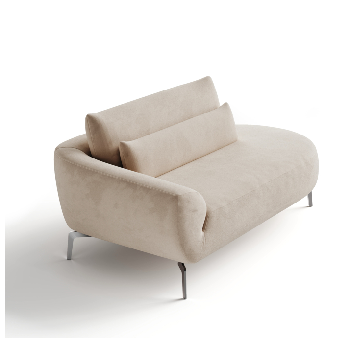 Диван BORRA B100-190-100T/NOBLESSE GREGE/HR40/01BR BRUSHED/