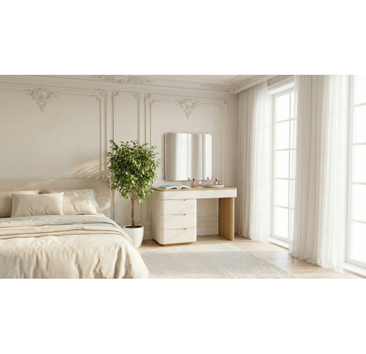 Туалетный столик MATILDA DRESSER WALNUT AMERICAN WALNUT CREAM 121X46X81 СМ. (NRM06193)