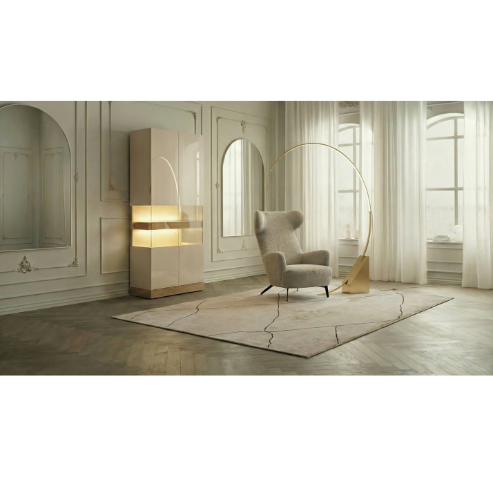 Комод AURA SHOWCASE CREAM CREAM GLASS 69X46X175 СМ. (NRM06195)