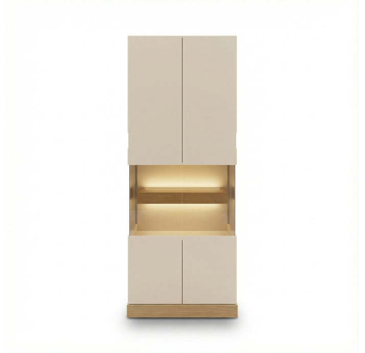 Комод AURA SHOWCASE CREAM CREAM GLASS 69X46X175 СМ. (NRM06195)