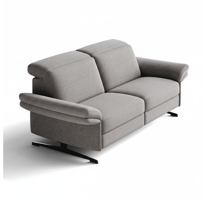 Диван PIANO B100-220-100B/54/AMIRI CARBON/BULTEX/01 BLACK/E,E