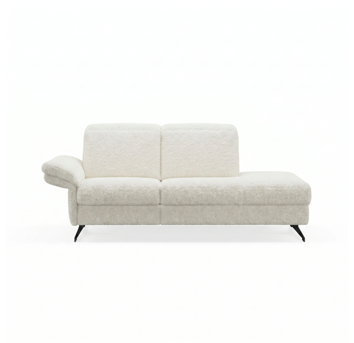 Диван PIANO B100-220-100T/54/VIVA OFFWHITE/BULTEX/01 BLACK/E,E