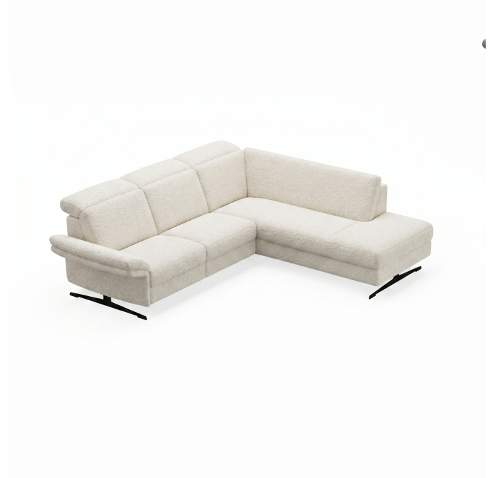 Диван PIANO B100-300-160S/54/VIVA OFFWHITE/BULTEX/01 BLACK/E,E,E