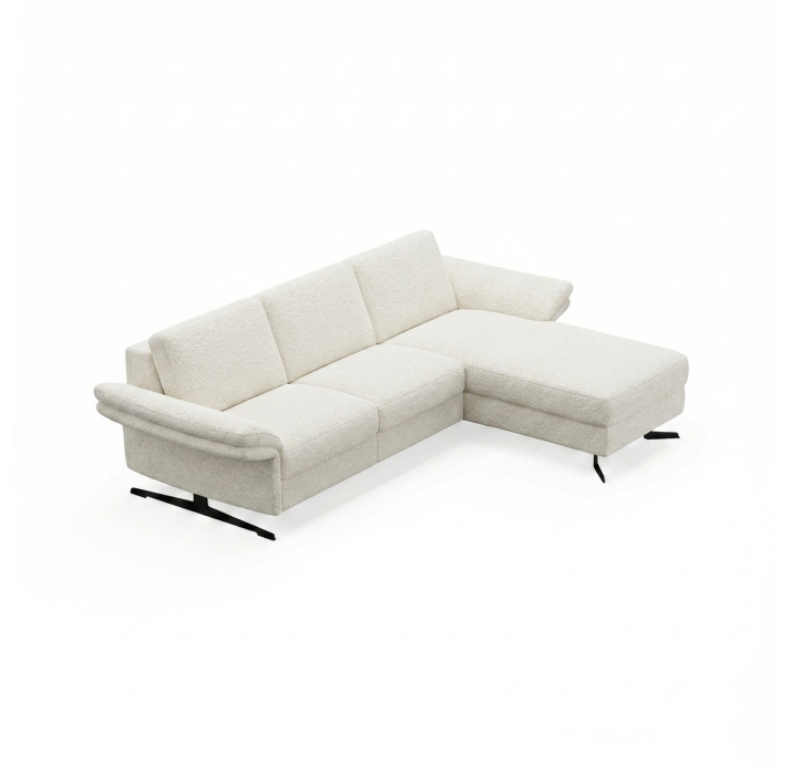 Диван PIANO B100-300-160S/54/VIVA OFFWHITE/BULTEX/01 BLACK/